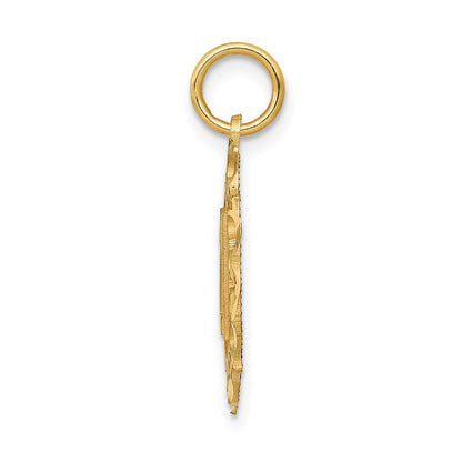 14K Yellow Gold Diamond-Cut 21 In Oval Pendant