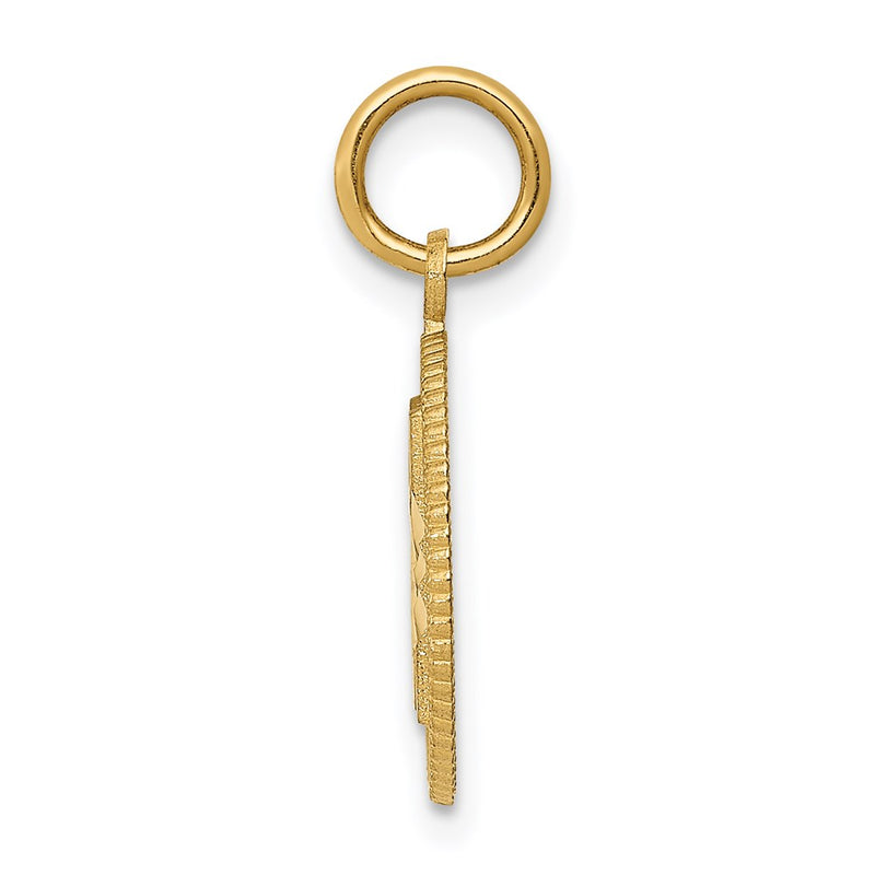 14K Yellow Gold #21 In A Circle Pendant