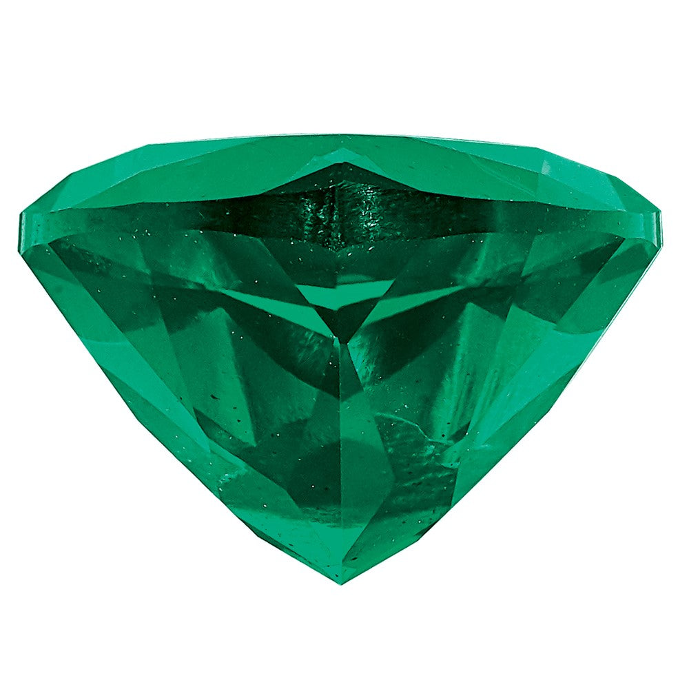 Gemstone Created Emerald 8mm Heart