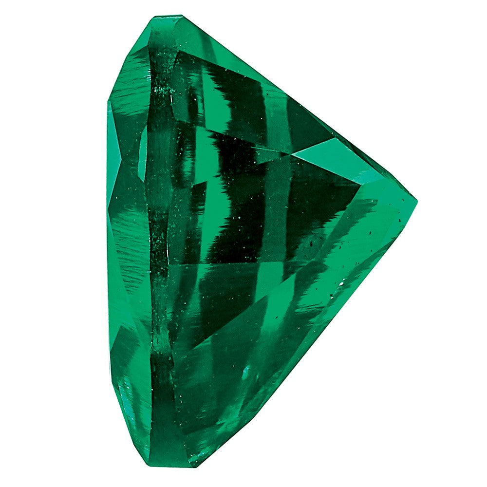 Gemstone Created Emerald 8mm Heart
