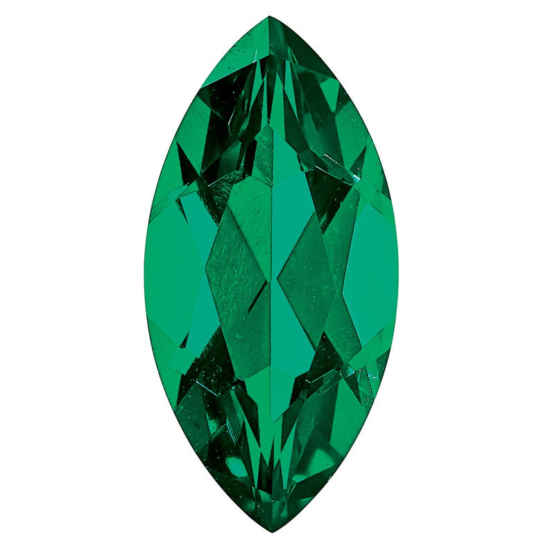 Gemstone Created Emerald 8X4mm Marquise