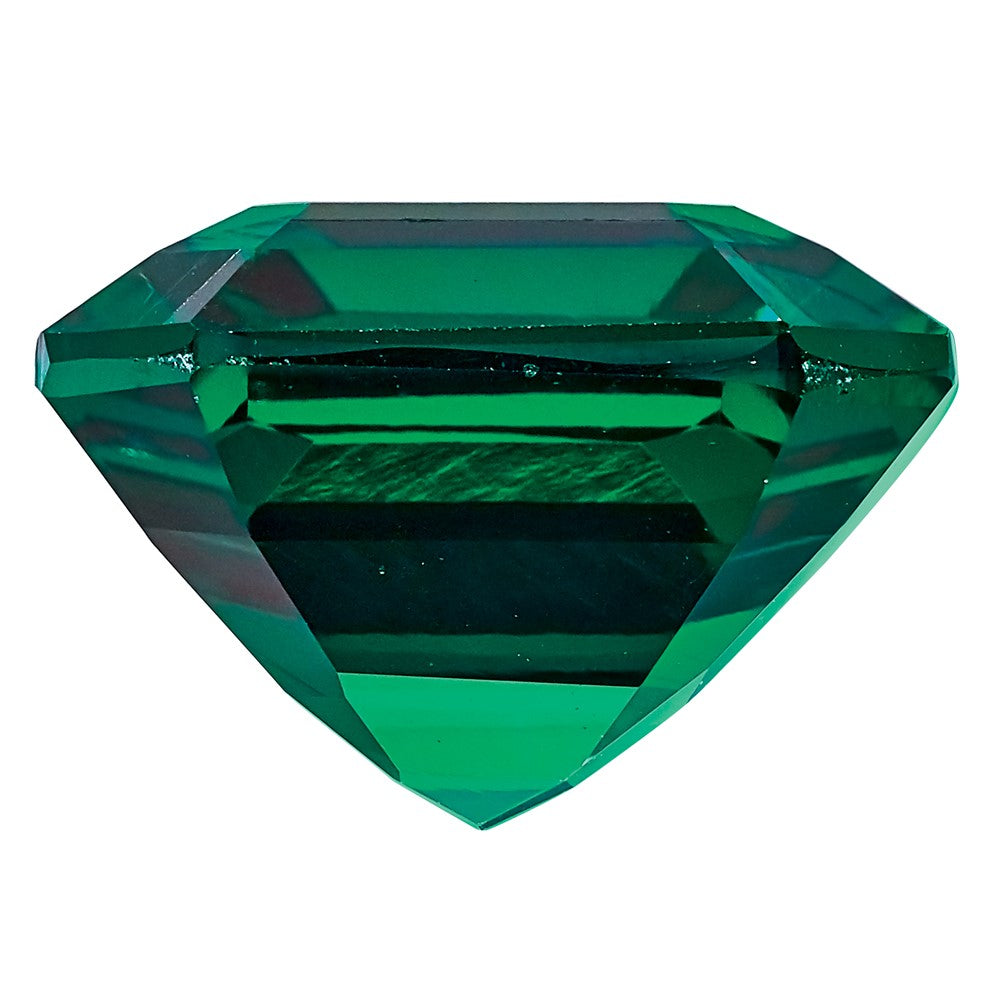 Gemstone Created Emerald 8X6mm Cut