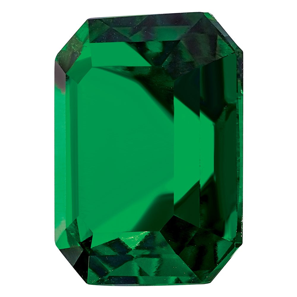 Gemstone Created Emerald 8X6mm Cut