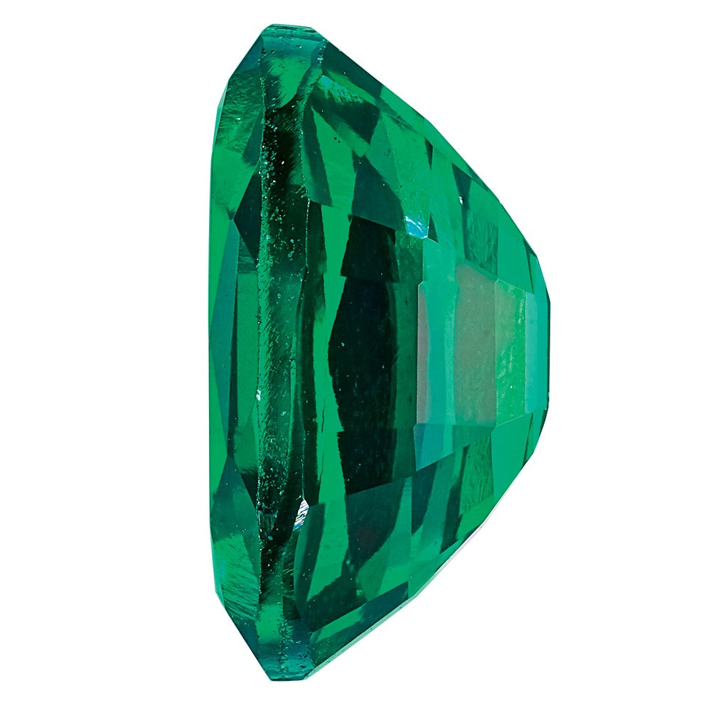 Gemstone Created Emerald 10X8mm Oval
