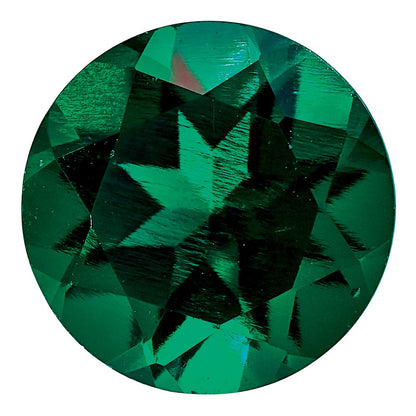 Gemstone Created Emerald 3mm Round