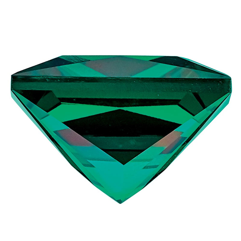 Gemstone Created Emerald 7mm Princess