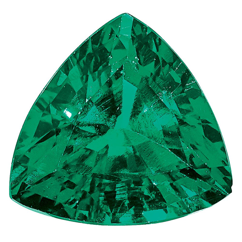 Gemstone Created Emerald 5mm Trillion