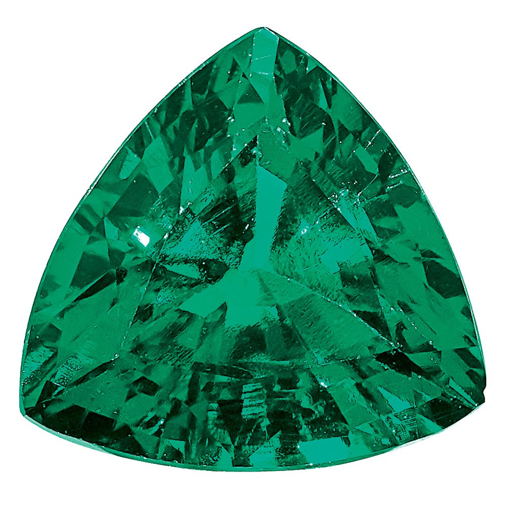 Gemstone Created Emerald 6mm Trillion