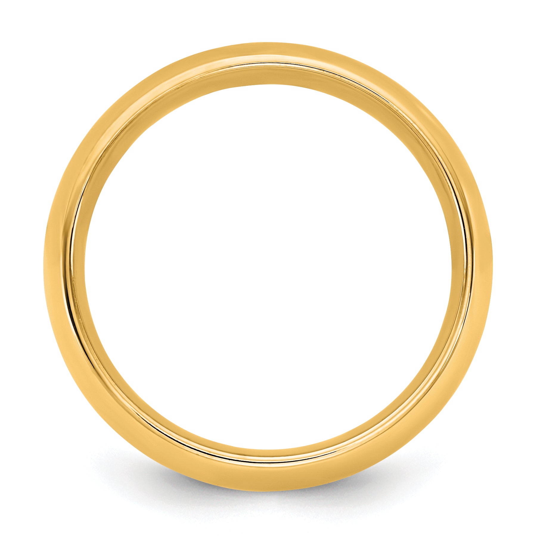 10K Yellow Gold 10Ky 1mm Standard Comfort Fit Band Size 9.5