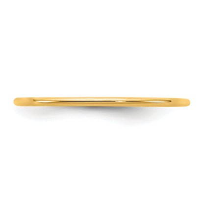 10K Yellow Gold 10Ky 1mm Standard Comfort Fit Band Size 9.5