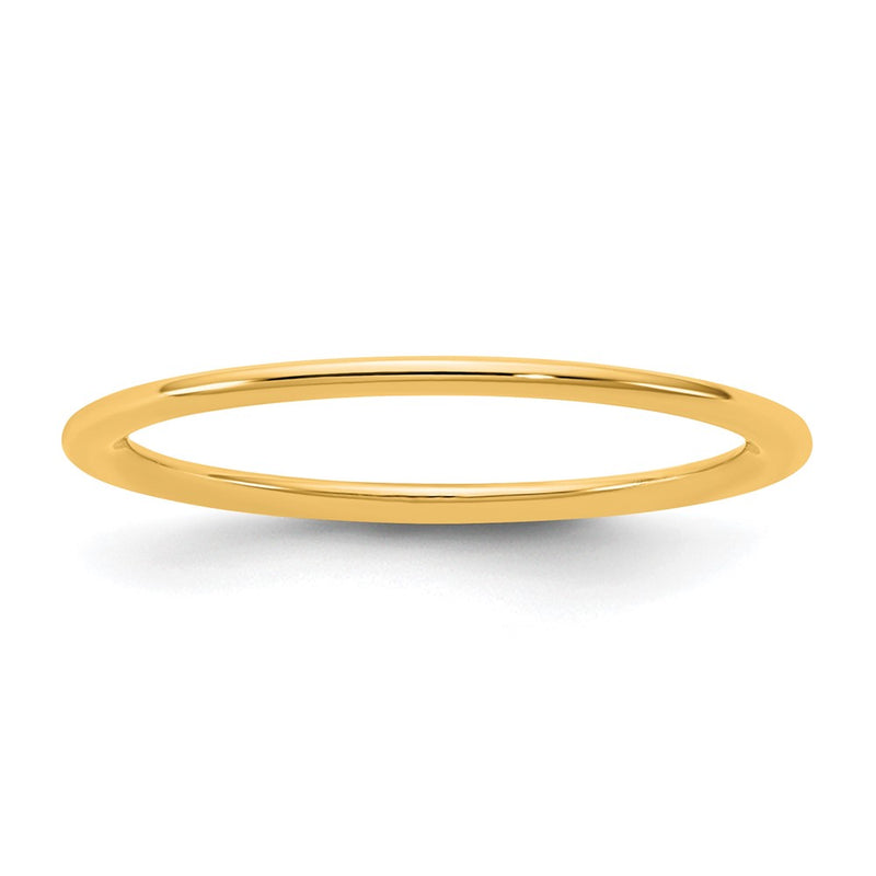 10K Yellow Gold 10Ky 1mm Standard Comfort Fit Band Size 13.5