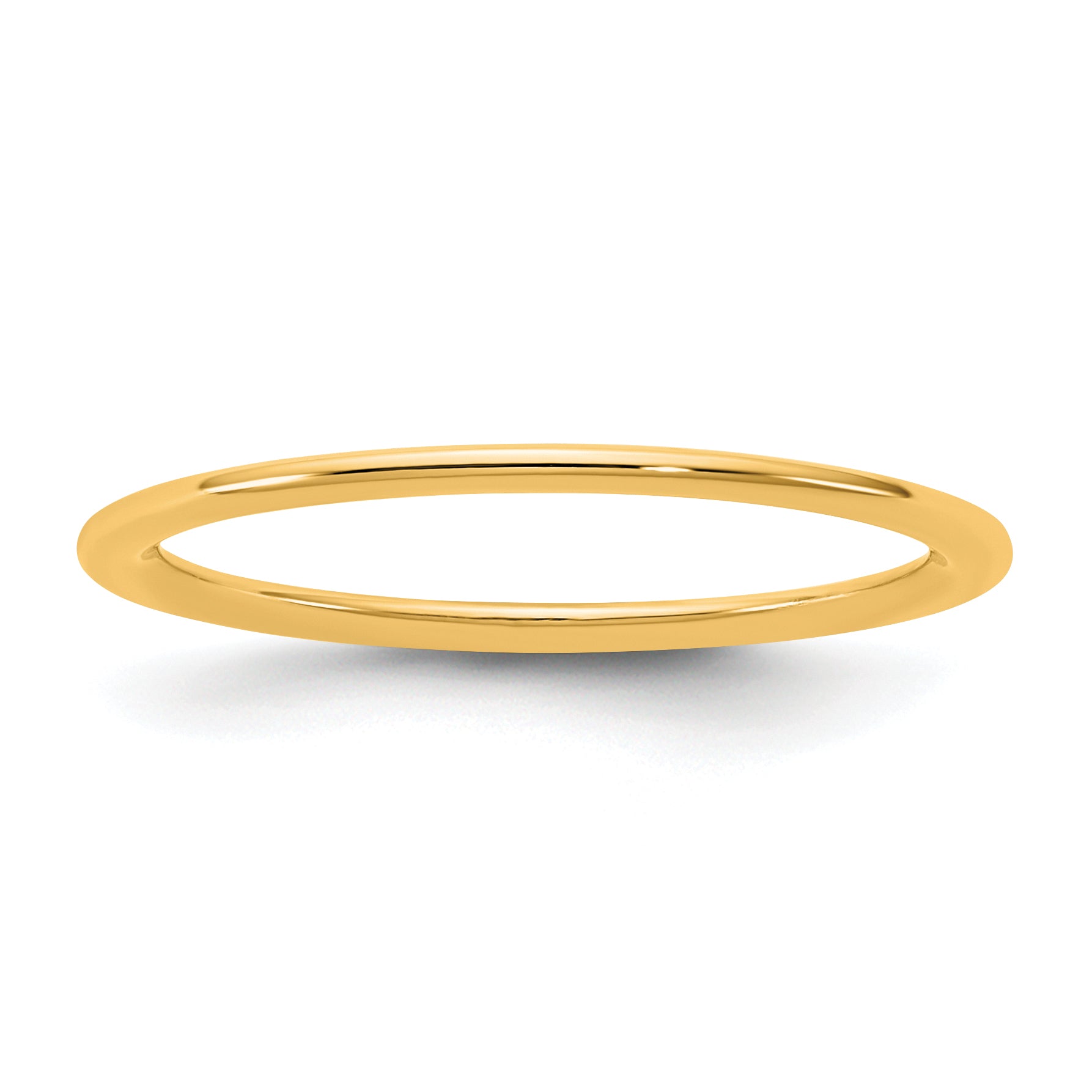 10K Yellow Gold 10Ky 1mm Standard Comfort Fit Band Size 9.5