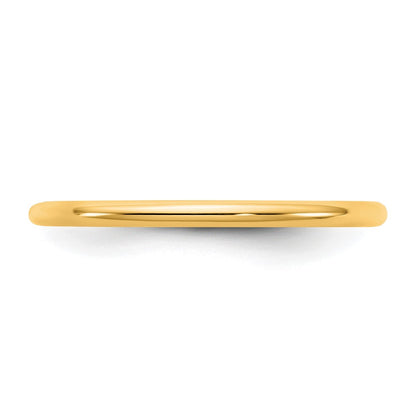 10K Yellow Gold 10Ky 1.5mm Standard Comfort Fit Band Size 6