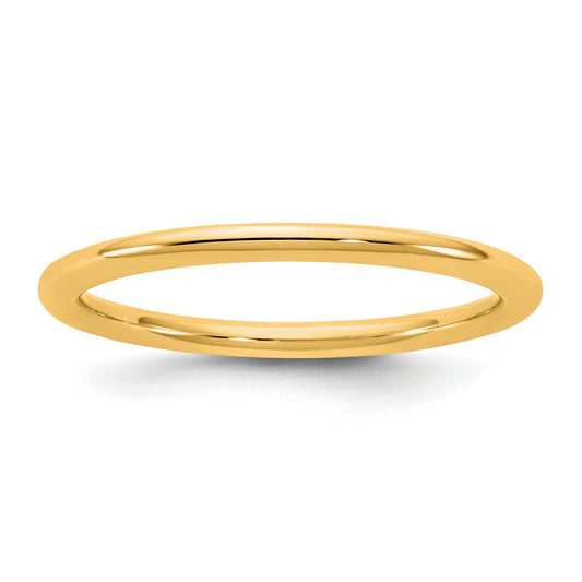 10K Yellow Gold 10Ky 1.5mm Standard Comfort Fit Band Size 10