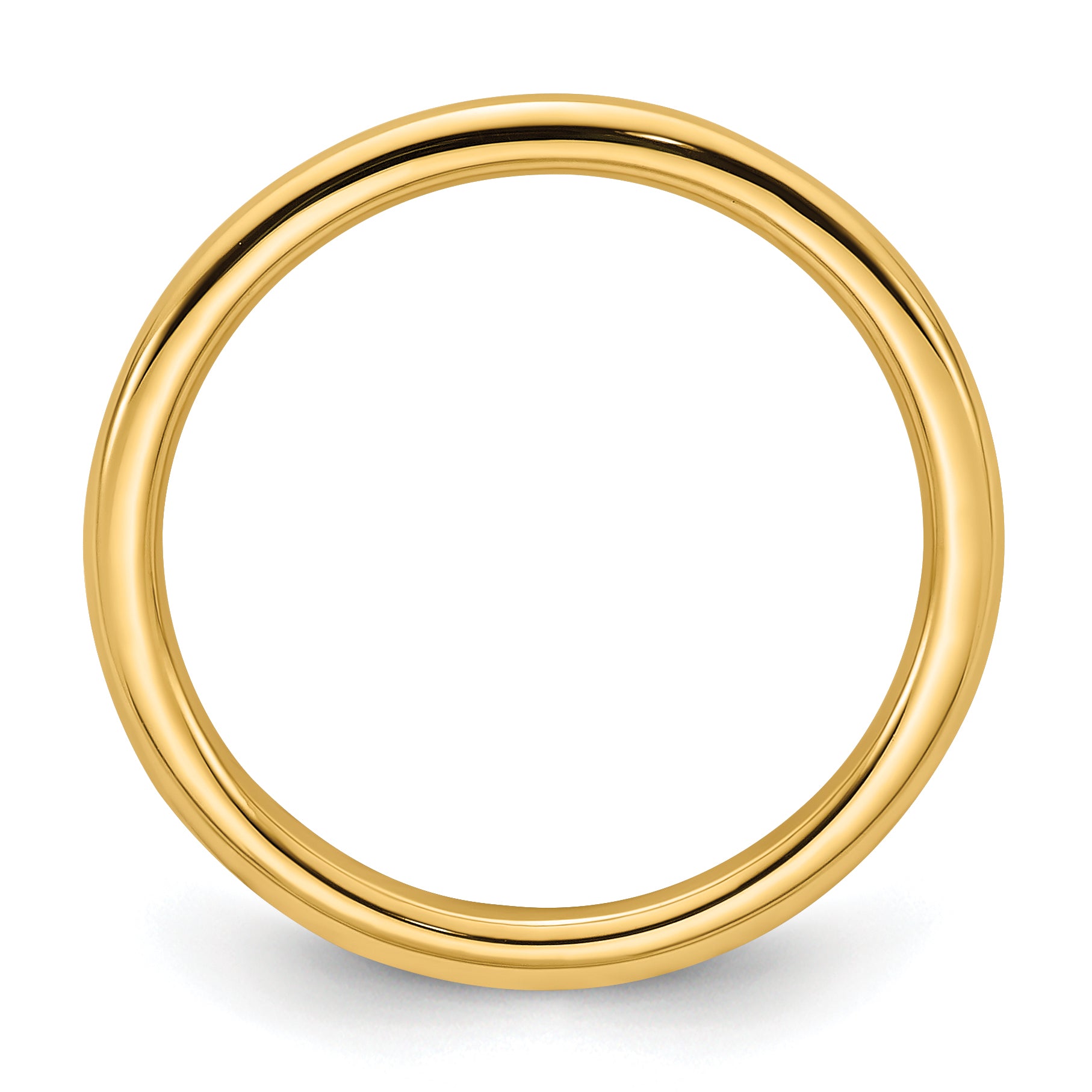 Solid 14K Yellow Gold 2mm Standard Comfort Fit Men's/Women's Wedding Band Ring Size 10.5