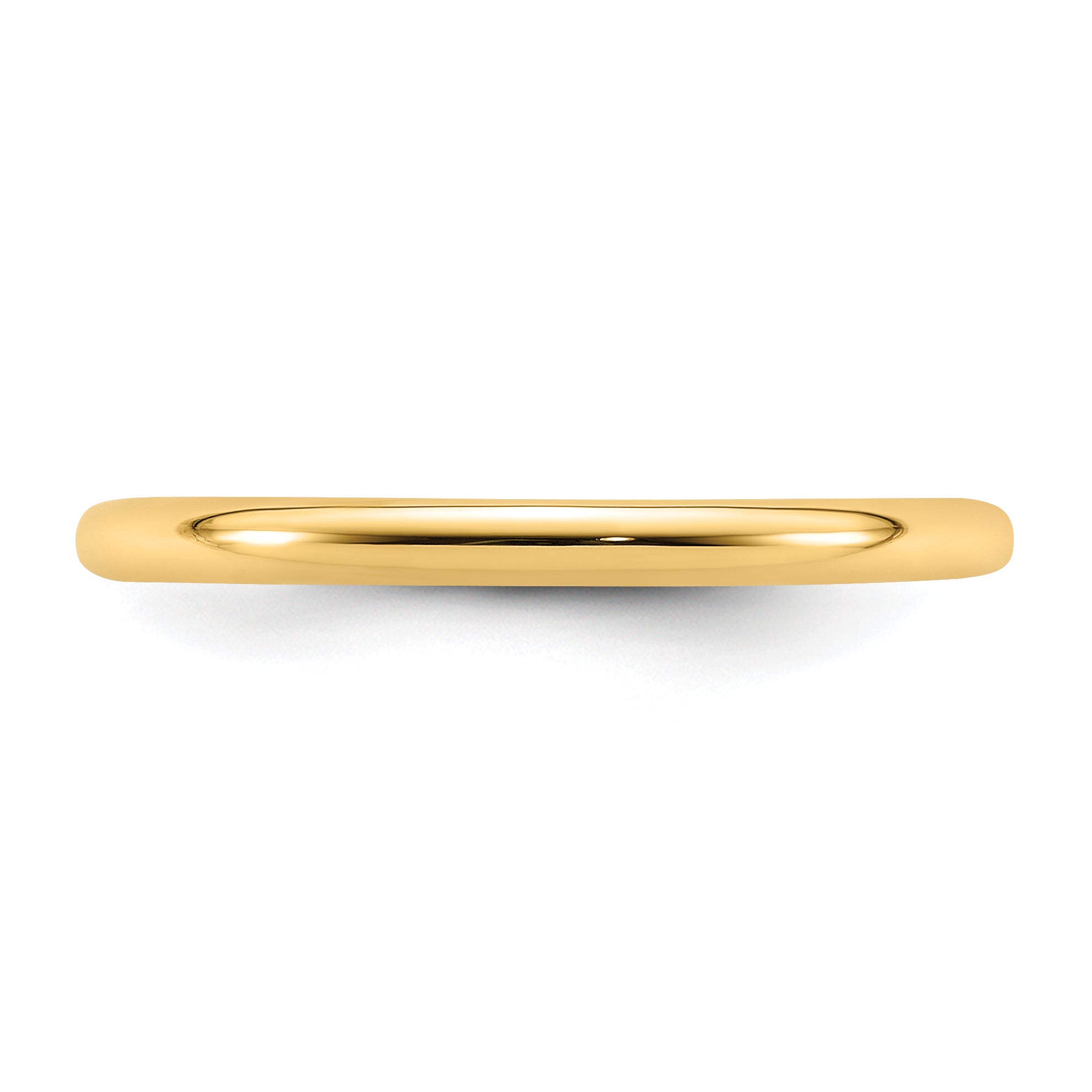 Solid 14K Yellow Gold 2mm Standard Comfort Fit Men's/Women's Wedding Band Ring Size 10.5