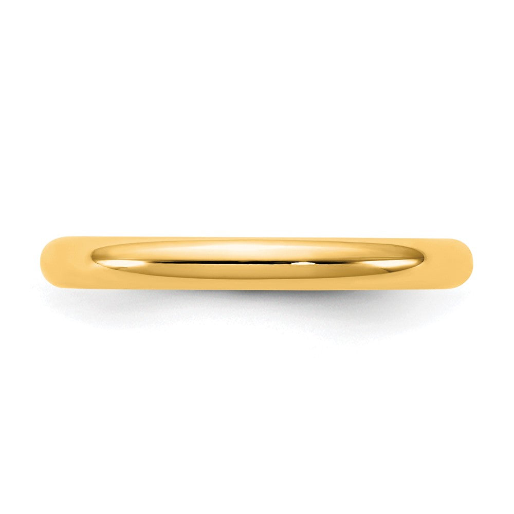 10K Yellow Gold 10Ky 2.5mm Standard Comfort Fit Band Size 8