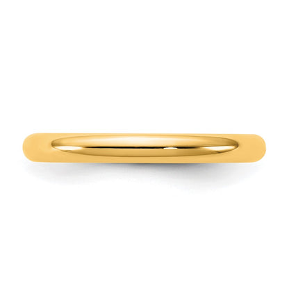 10K Yellow Gold 10Ky 2.5mm Standard Comfort Fit Band Size 11.5