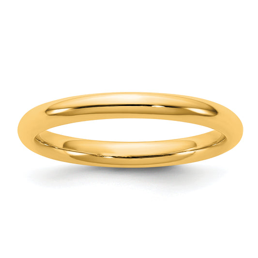 10K Yellow Gold 10Ky 2.5mm Standard Comfort Fit Band Size 5