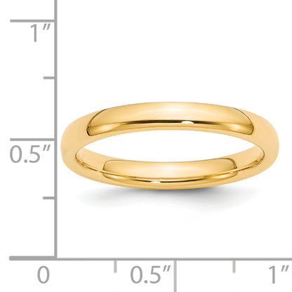 Solid 14K Yellow Gold 3mm Comfort Fit Men's/Women's Wedding Band Ring Size 10.5