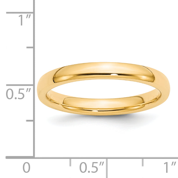 Solid 14K Yellow Gold 3mm Comfort Fit Men's/Women's Wedding Band Ring Size 7.5