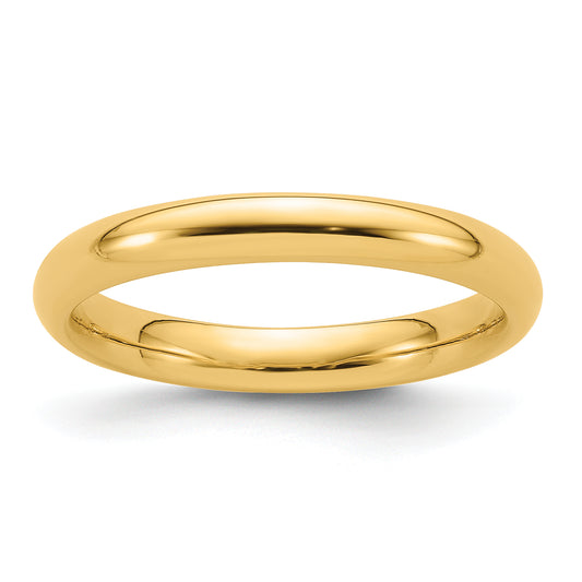 Solid 14K Yellow Gold 3mm Comfort Fit Men's/Women's Wedding Band Ring Size 10.5