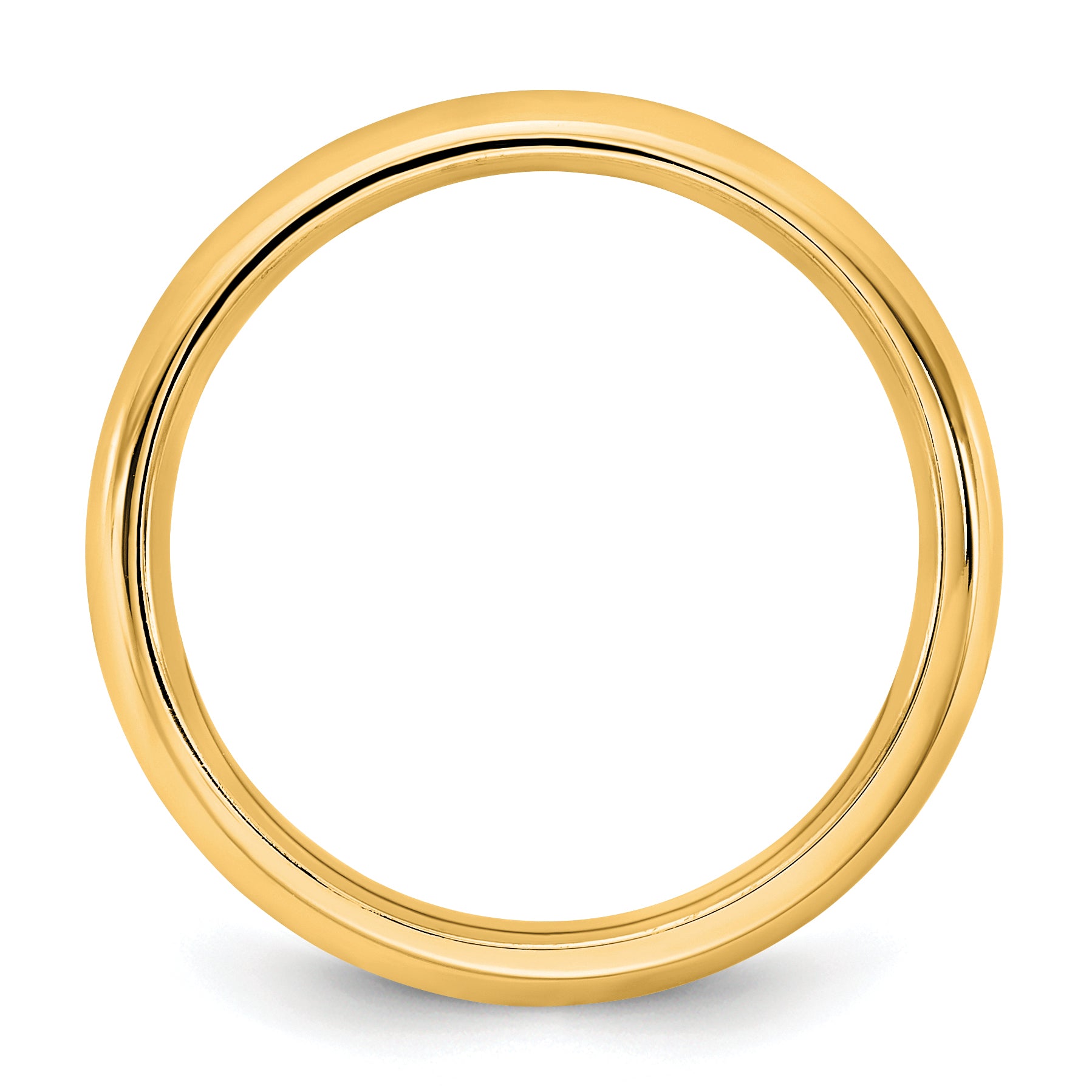 10K Yellow Gold 10Ky 3.5mm Standard Comfort Fit Band Size 14