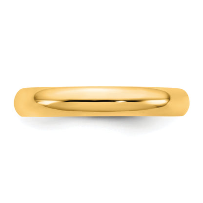 10K Yellow Gold 10Ky 3.5mm Standard Comfort Fit Band Size 14