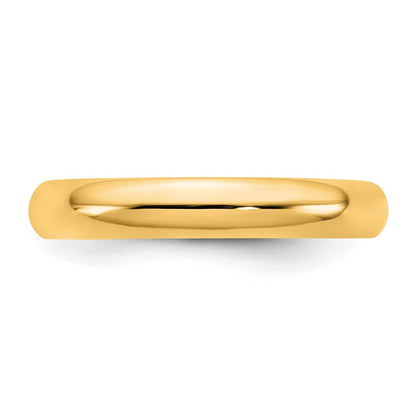 10K Yellow Gold 10Ky 3.5mm Standard Comfort Fit Band Size 9.5