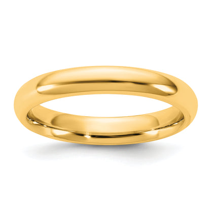 10K Yellow Gold 10Ky 3.5mm Standard Comfort Fit Band Size 14