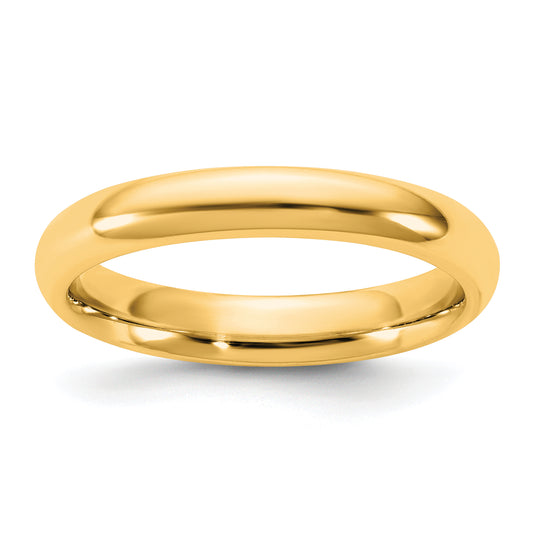 10K Yellow Gold 10Ky 3.5mm Standard Comfort Fit Band Size 14