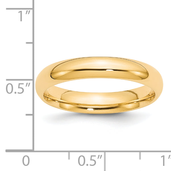 Solid 14K Yellow Gold 4mm Comfort Fit Men's/Women's Wedding Band Ring Size 8
