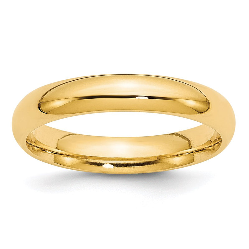 14k Yellow Gold 4mm Standard Weight Comfort Fit Wedding Band Ring