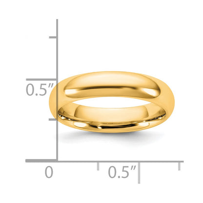 14K Yellow Gold 4.5mm Standard Comfort Fit Band