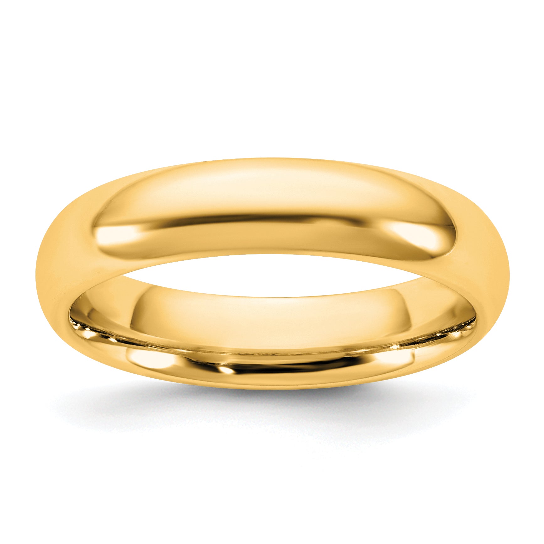 10K Yellow Gold 10Ky 4.5mm Standard Comfort Fit Band Size 13