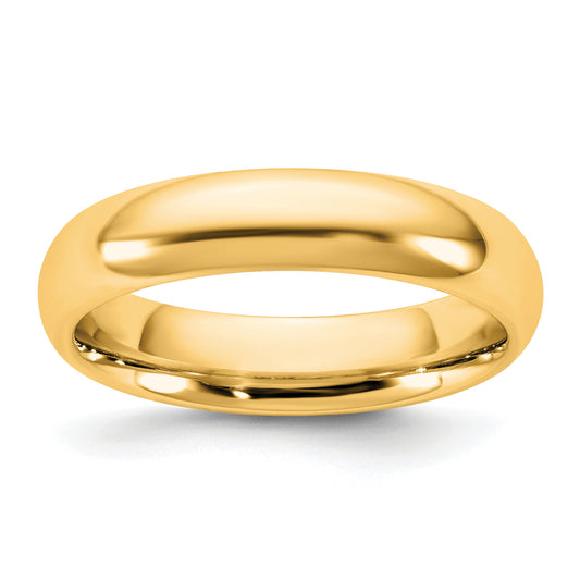10K Yellow Gold 10Ky 4.5mm Standard Comfort Fit Band Size 13