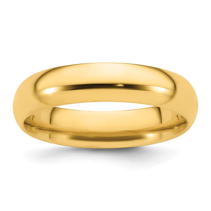 14k Yellow Gold 5mm Standard Weight Comfort Fit Wedding Band Ring