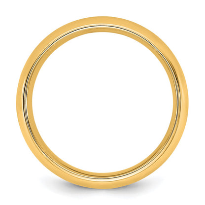10K Yellow Gold 10Ky 5.5mm Standard Comfort Fit Band Size 14