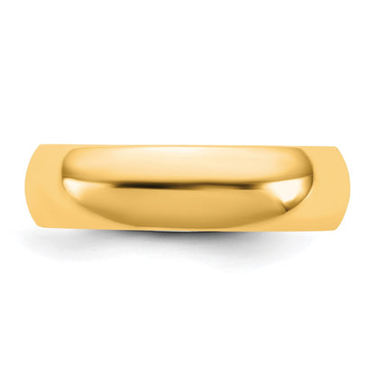 10K Yellow Gold 10Ky 5.5mm Standard Comfort Fit Band Size 4