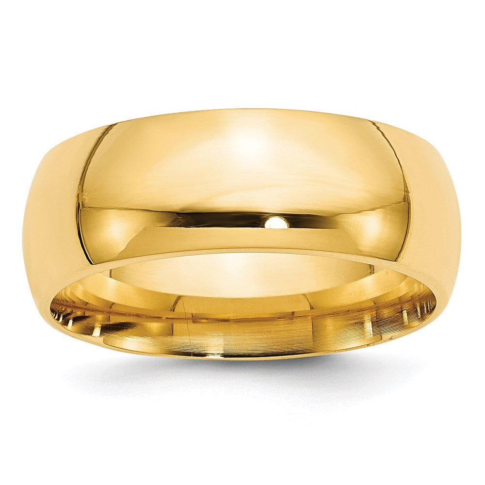 18k Yellow Gold 8mm Standard Weight Comfort Fit Wedding Band Ring