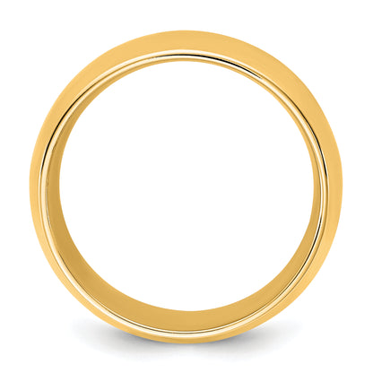 10K Yellow Gold 10Ky 9mm Standard Comfort Fit Band Size 6.5