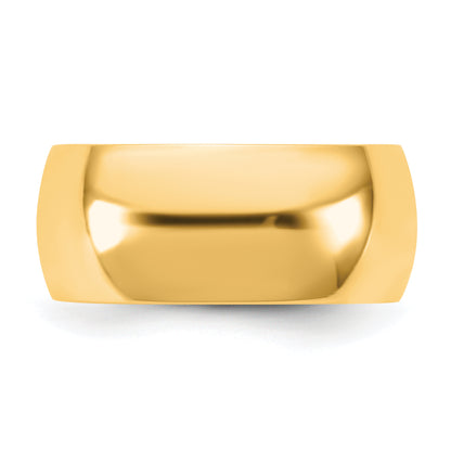 10K Yellow Gold 10Ky 9mm Standard Comfort Fit Band Size 6.5