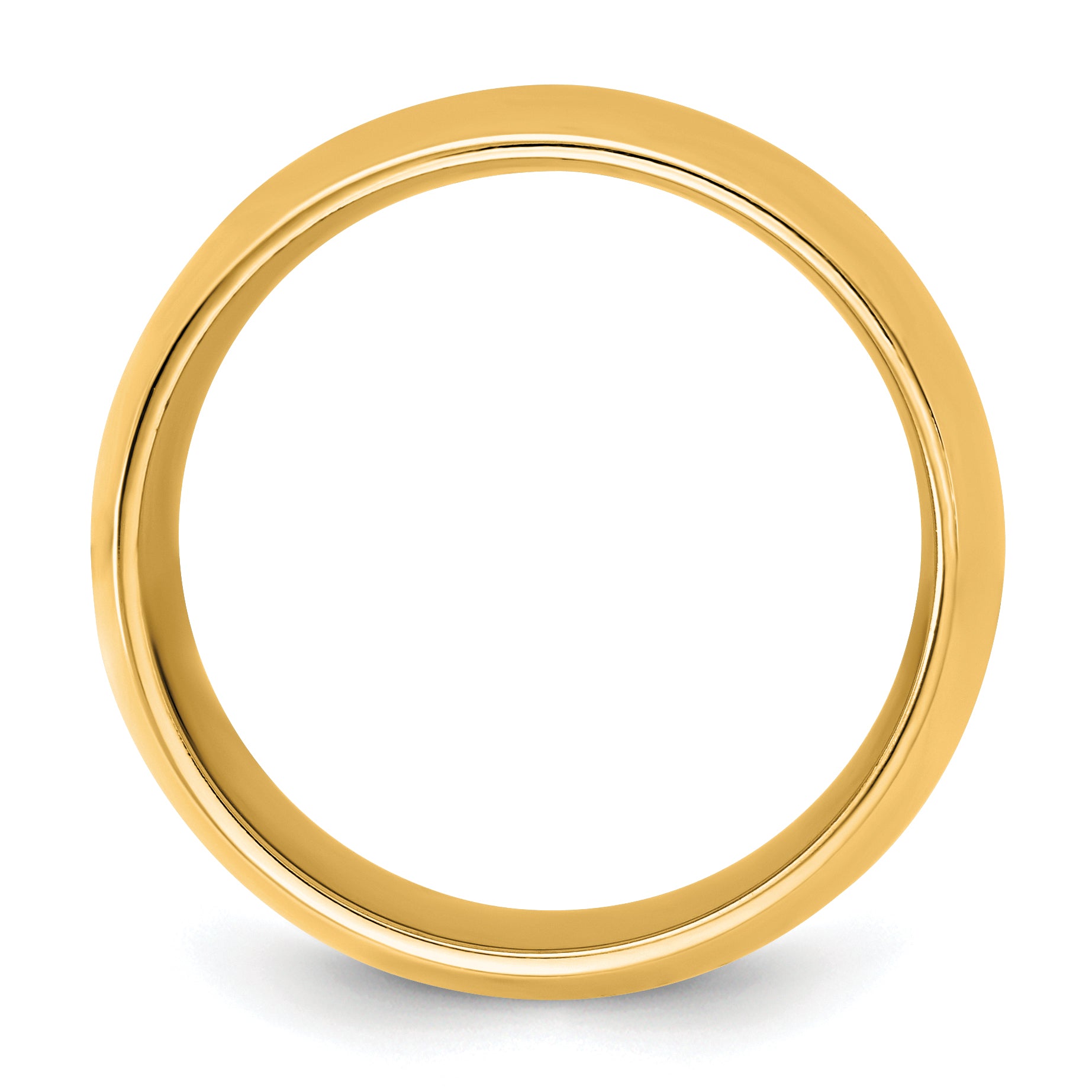 10K Yellow Gold 10Ky 10mm Standard Comfort Fit Band Size 12.5
