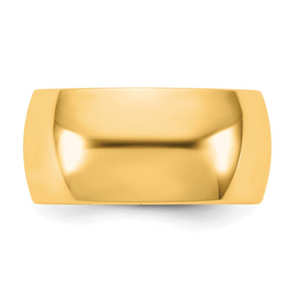 10K Yellow Gold 10Ky 10mm Standard Comfort Fit Band Size 6