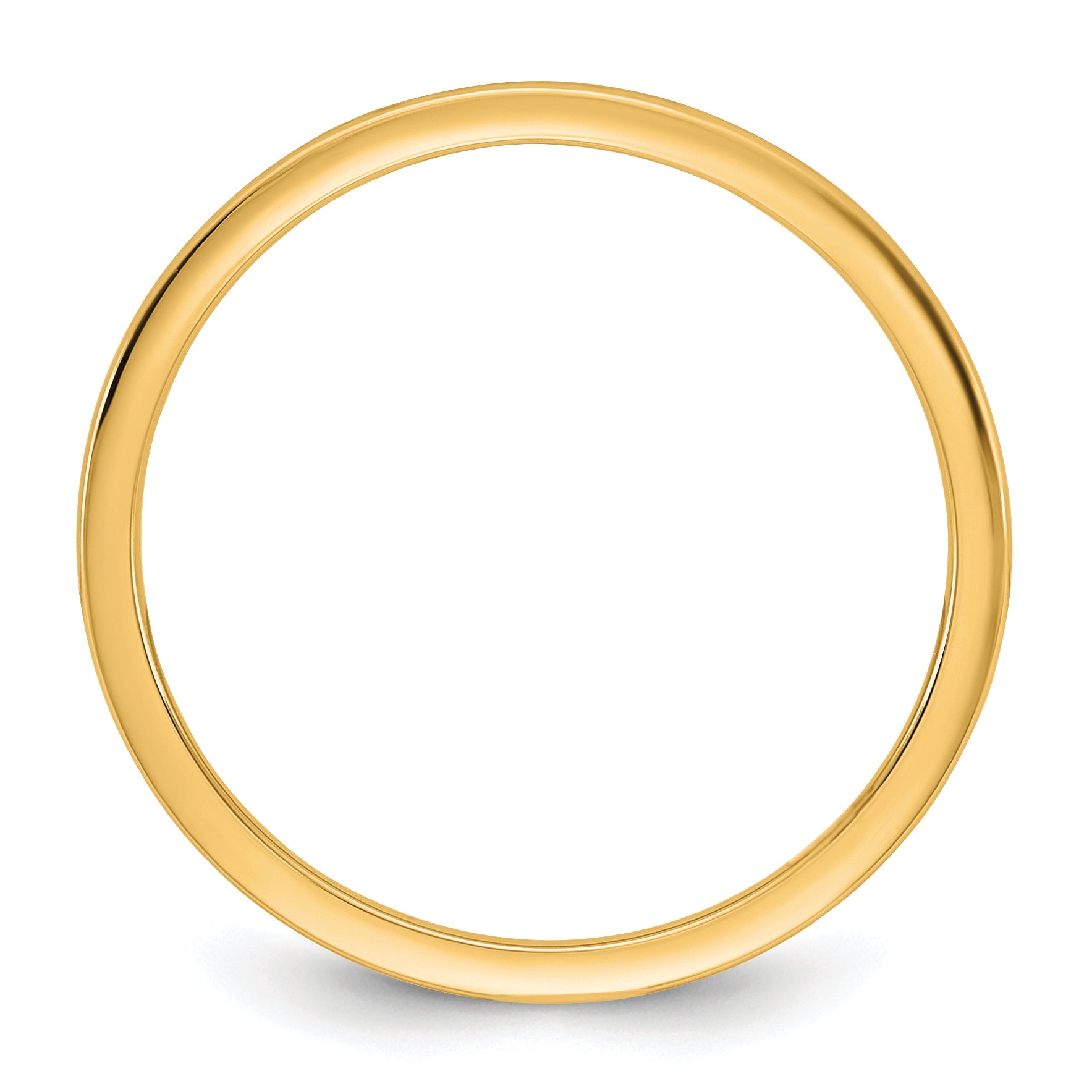 10K Yellow Gold 10Ky 1mm Lightweight Comfort Fit Band Size 12