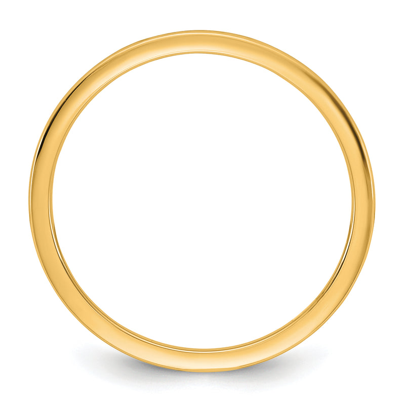 10K Yellow Gold 10Ky 1mm Lightweight Comfort Fit Band Size 12
