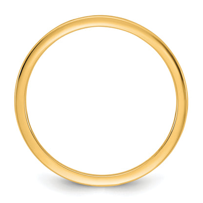 10K Yellow Gold 10Ky 1mm Ltw Comfort Fit Band Size 4.5