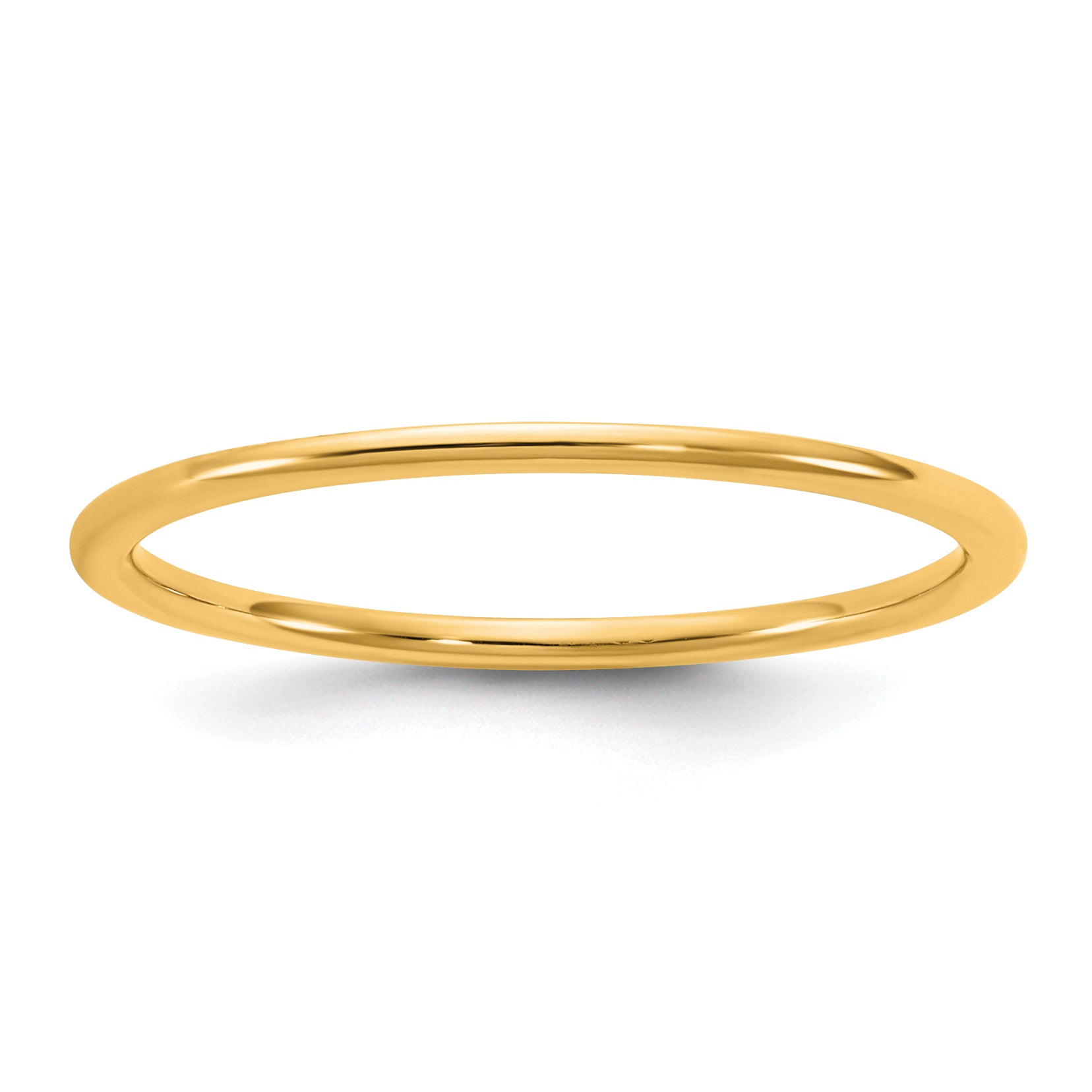 10K Yellow Gold 10Ky 1mm Lightweight Comfort Fit Band Size 12