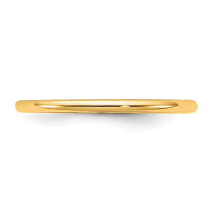 10K Yellow Gold 10Ky 1.5mm Lightweight Comfort Fit Band Size 9