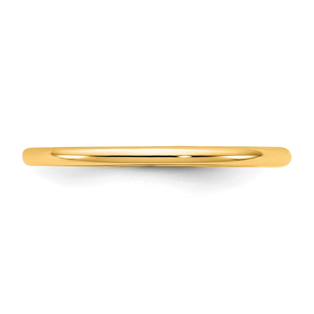 10K Yellow Gold 10Ky 1.5mm Lightweight Comfort Fit Band Size 8